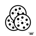 Simple Cookie Icon, Biscuit Symbol Vector Illustration Royalty Free Stock Photo