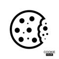 Simple Cookie Icon, Biscuit Symbol Vector Illustration Royalty Free Stock Photo