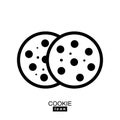 Simple Cookie Icon, Biscuit Symbol Vector Illustration Royalty Free Stock Photo