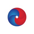 Simple cool circle icon vector logo