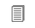Simple Copy icon. Replication file outline symbol. Duplicate app sign. Simple User interface element. Creative UI item. EPS10 Royalty Free Stock Photo