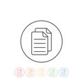 Simple copy icon vector circle Royalty Free Stock Photo