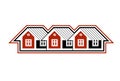 Simple cottages vector illustration, country houses