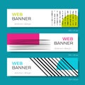 Simple creative abstract design vector web banners