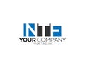 Simple Creative NTF Logo Design Royalty Free Stock Photo