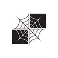 simple creative spider web logo design spiderweb vector illustration