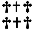 Simple cross icon, Christian cross symbol vector