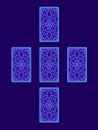 Simple cross tarot spread. Tarot cards back side