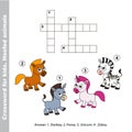 The simple crossword for kids.