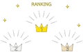 Simple crown ranking icons set, 1st to 3rd place Royalty Free Stock Photo