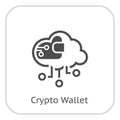 Simple Crypto Wallet Vector Icon