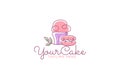 Simple cupcake logo vector graphic