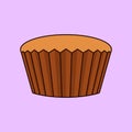 Simple Cupcake Vector Icon Illustration Cake