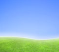 Simple curved blue and green horizon background Royalty Free Stock Photo