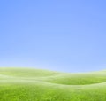 Simple curved blue and green horizon background Royalty Free Stock Photo