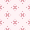 Simple Cute Batik Indonesia Pink Monochrome Seamless Pattern Background Wallpaper