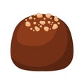 Chocolate Bonbon Candy with Nuts Icon Animated PNG Illustration