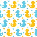 Simple cute ducks. Royalty Free Stock Photo
