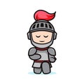 Simple and Cute knight mascot design