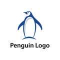 Simple Cute Penguin Vector Logo Symbol