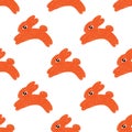 Simple and cute seamless pattern with bunnies