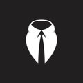 Simple 3d businessman suit necktie logo vector