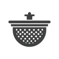 Drain strainer basket minimal 2D flat solid vector icon Royalty Free Stock Photo