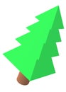 A simple 3d modelling of a cone shaped bare christmas tree white backdrop Royalty Free Stock Photo