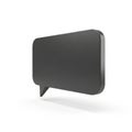 Plain Dark Gray Speech Bubble Icon with Rounded Corners on a White Background chat message Royalty Free Stock Photo