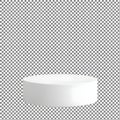 A simple 3d rendering of a cylindrical object on a transparent background with grid overlay Royalty Free Stock Photo