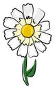 Simple daisy flower, illustration, vector