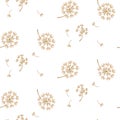 Simple dandelion flower pattern vector design. Royalty Free Stock Photo