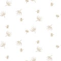 Simple dandelion seamless vector pattern for wedding design.