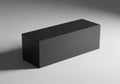 A simple dark gray rectangular box object isolated on white background Royalty Free Stock Photo