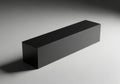 A simple dark rectangular prism object isolated on white background Royalty Free Stock Photo