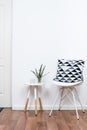 Simple decor objects, minimalist white interior Royalty Free Stock Photo