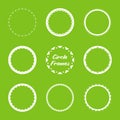 Simple Decorative Circle Frames Set Elements for design