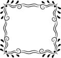 Simple Decorative Sqaure Frame Isolated on White