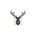 Simple deer head logo for your company