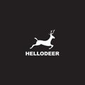 Simple deer logo design inspiration vector template Royalty Free Stock Photo