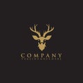 Simple deer logo design inspiration vector template Royalty Free Stock Photo