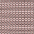 Simple delicate romantic floral geometric pattern with white grey pink mosaic daisies Royalty Free Stock Photo