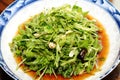 Refreshing and delicious celery seedlings salad.