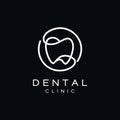 Simple Dental Teeth Logo Design Vector