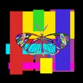 Simple design of butterfly concept wpap or pop art