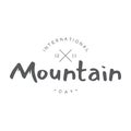 Simple design emblem International Mountain Day letter