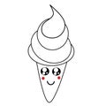 Simple design ice creams character Royalty Free Stock Photo