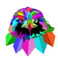 Simple design of illustration eagle concept wpap or pop art on white background