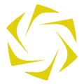 Simple design of illustration pattern spinning yellow