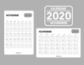 Abstract and modern calendar of 2020 Royalty Free Stock Photo